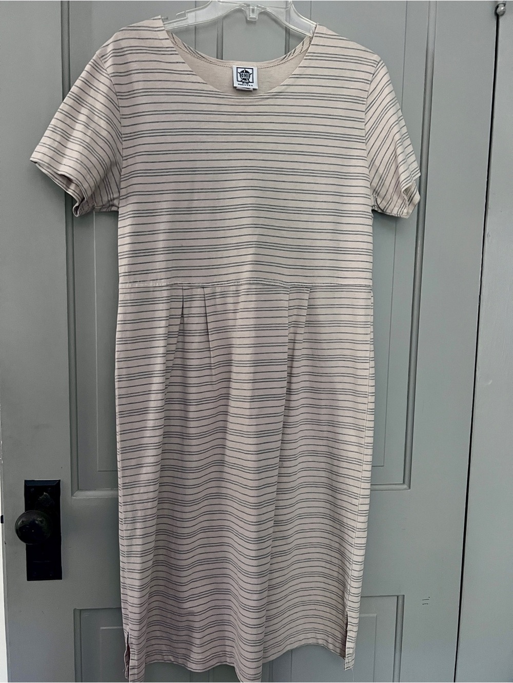 Vintage 1990s CMI pinstriped knit dress Petite Medium